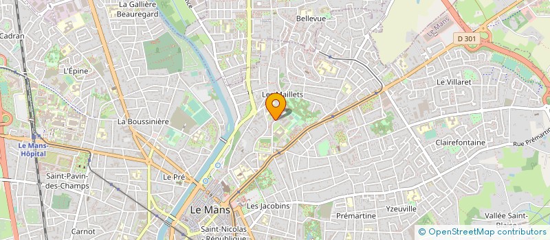 localisation de l'entreprise MADAME NELLY HUBERT  LE MANS