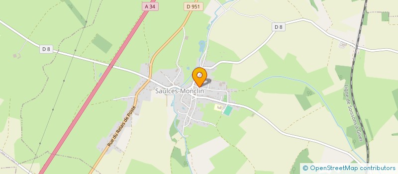 localisation de l'entreprise MADAME NELLY HUET  SAULCES-MONCLIN