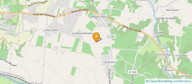 localisation de l'entreprise MADAME NELLY HUGUET  CHANIERS