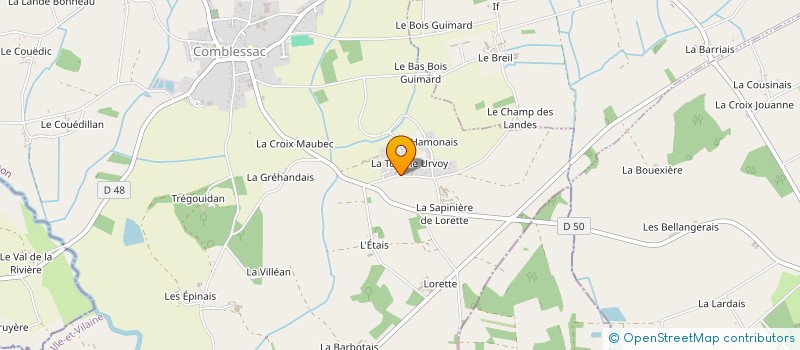 localisation de l'entreprise MADAME NELLY LEBLAY  COMBLESSAC