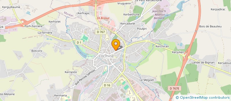 localisation de l'entreprise MADAME NELLY MARCELLE MARIE ANNIC  LOCMINE