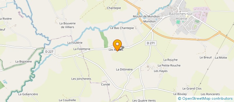 localisation de l'entreprise MADAME NELLY MAUGUIN à BAZOCHES-SUR-HOENE