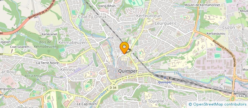 localisation de l'entreprise MADAME NELLY PRADEL  QUIMPER