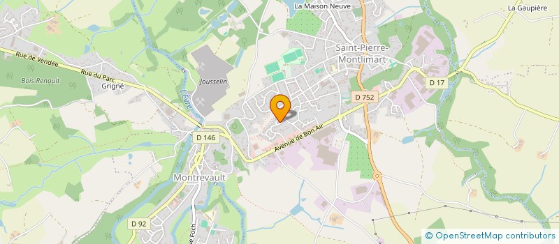 localisation de l'entreprise MADAME NELLY PRUDHOMME à MONTREVAULT-SUR-EVRE