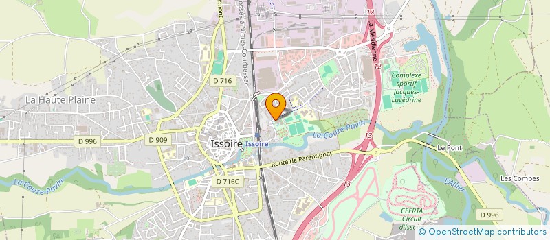 localisation de l'entreprise MADAME NELLY SENCE à ISSOIRE