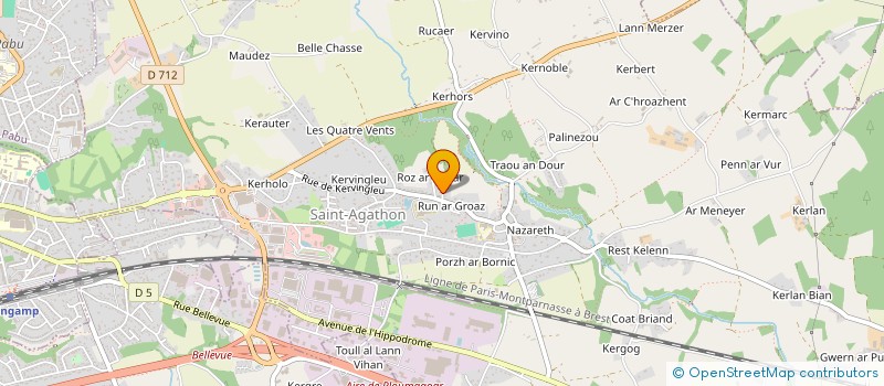 localisation de l'entreprise MADAME NELLY TRAVADON  SAINT-AGATHON