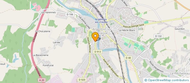 localisation de l'entreprise MADAME NELLY VALOTEAU à ARGENTON-SUR-CREUSE
