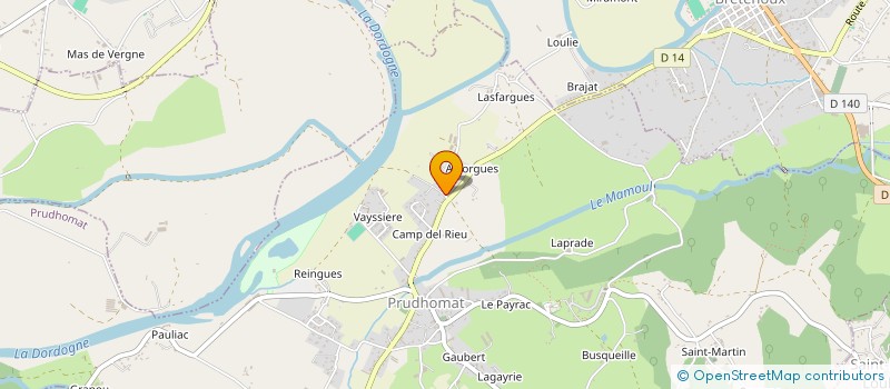 localisation de l'entreprise MADAME NELLY VIROLLE  BRETENOUX