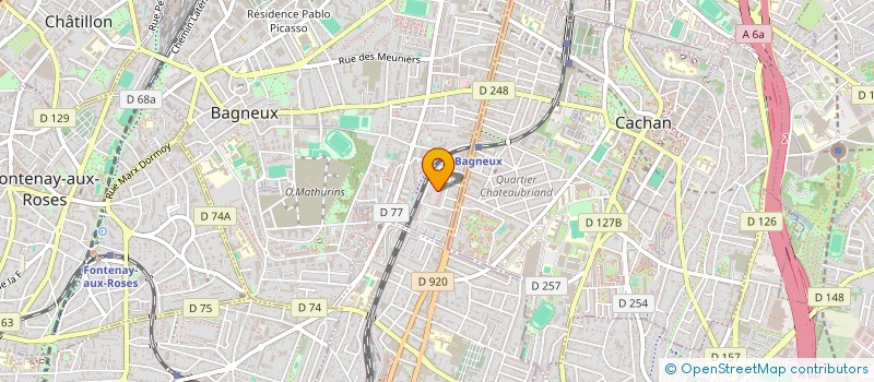 localisation de l'entreprise MADAME NESRINE ALOUTI  BAGNEUX