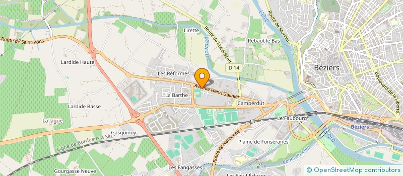 localisation de l'entreprise MADAME NESRINE EL MOUDNI  BEZIERS