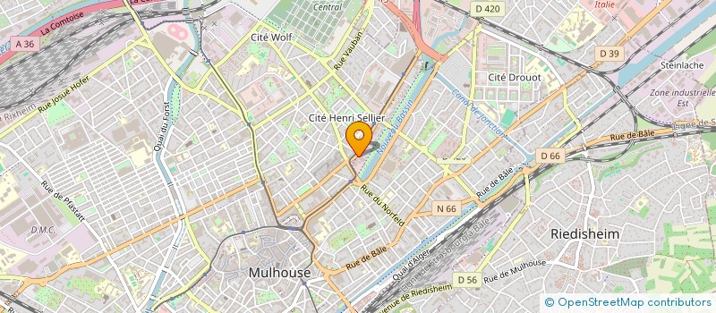 localisation de l'entreprise MADAME NESSRINE BOUININE  MULHOUSE