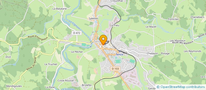 localisation de l'entreprise MADAME NEZAKET UYANMAZ  TENCE