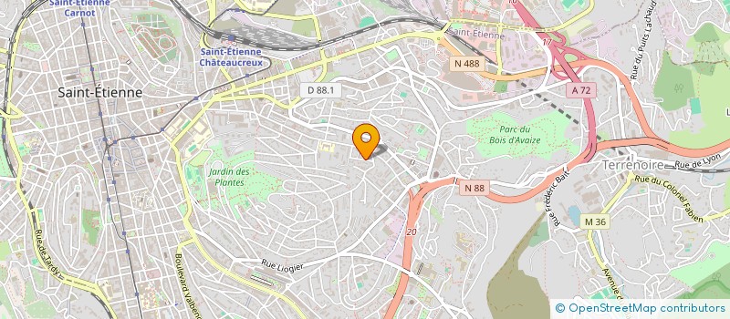 localisation de l'entreprise MADAME NEZHA OUAABI  SAINT-ETIENNE