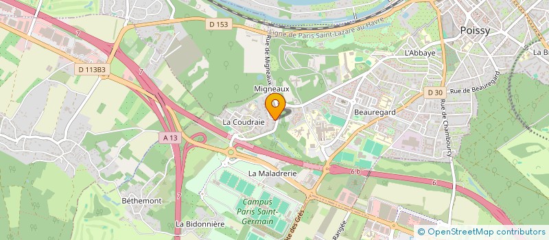 localisation de l'entreprise MADAME NGONE MBAYE à POISSY