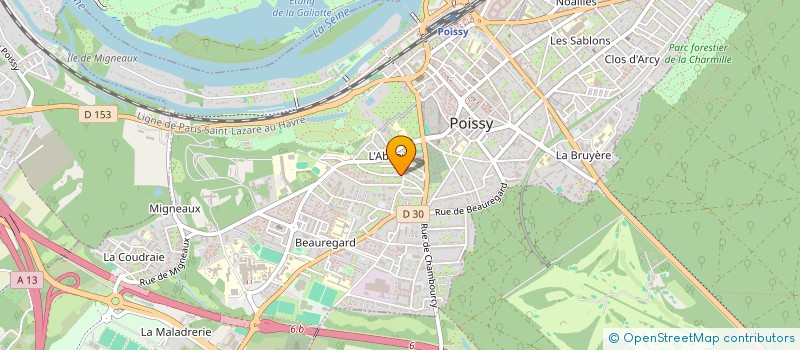 localisation de l'entreprise MADAME NICHOLA O'LOONEY à POISSY