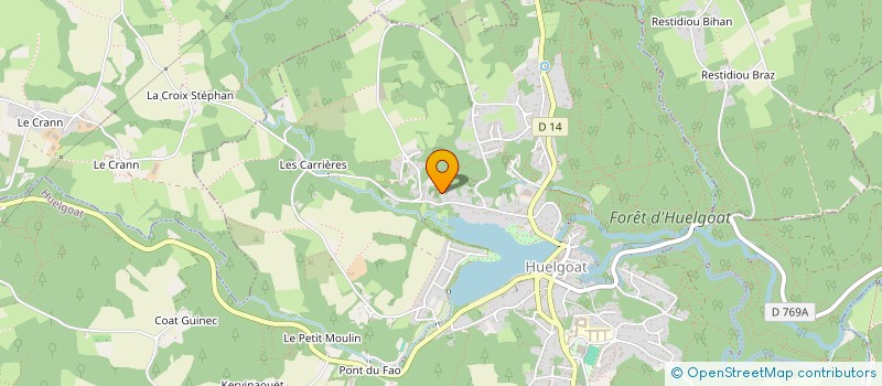 localisation de l'entreprise MADAME NICOLA JANE WREBEL  HUELGOAT