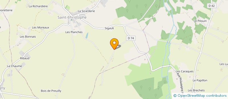localisation de l'entreprise MADAME NICOLE AMAUGER à SAINT-CHRISTOPHE