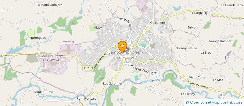localisation de l'entreprise MADAME NICOLE ANDRE à SAINT-SYMPHORIEN-SUR-COISE