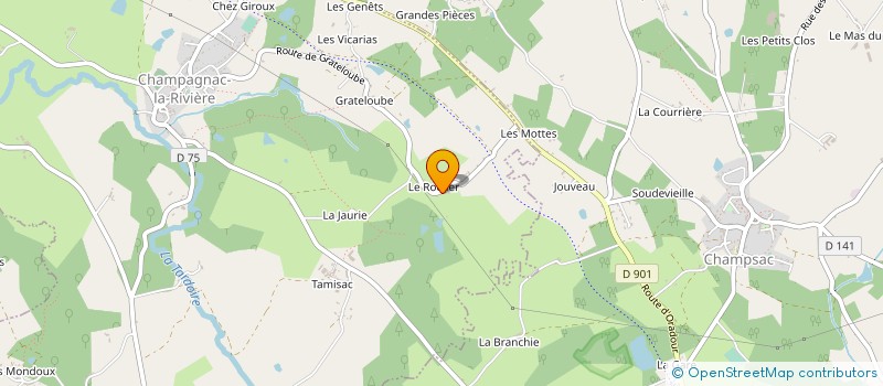 localisation de l'entreprise MADAME NICOLE BARBIER à CHAMPAGNAC-LA-RIVIERE