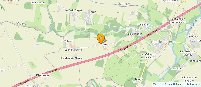 localisation de l'entreprise MADAME NICOLE BARON  NEUILLE LE LIERRE