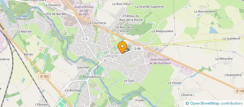 localisation de l'entreprise MADAME NICOLE BAUDOUX-CHESNON  GETIGNE