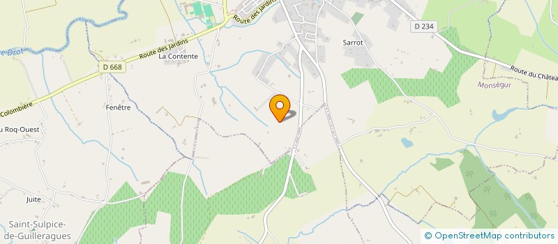 localisation de l'entreprise MADAME NICOLE BERTRANET  MONSEGUR