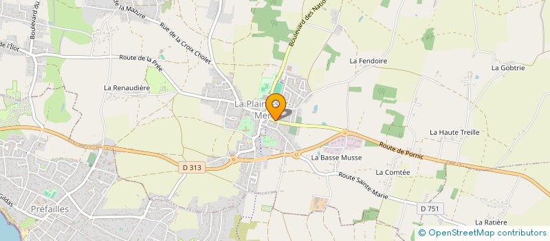 localisation de l'entreprise MADAME NICOLE BICHON à LA PLAINE-SUR-MER
