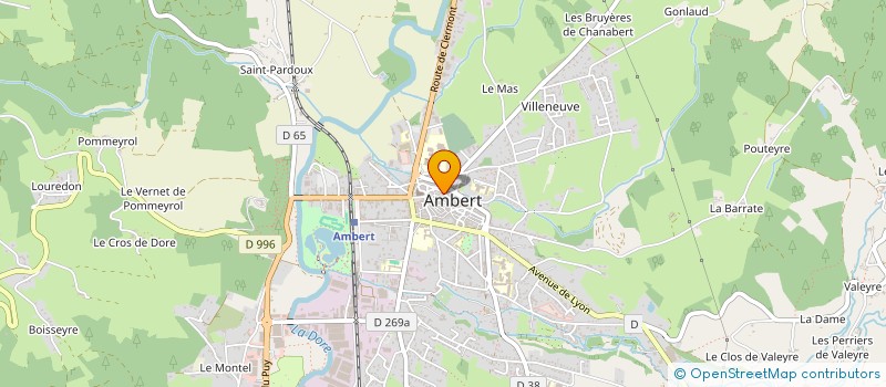 localisation de l'entreprise MADAME NICOLE BONNAMAIN  AMBERT