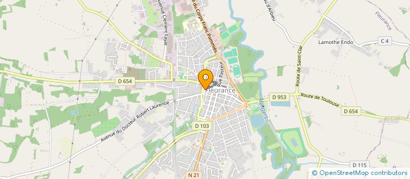 localisation de l'entreprise MADAME NICOLE BOUSQUET  FLEURANCE