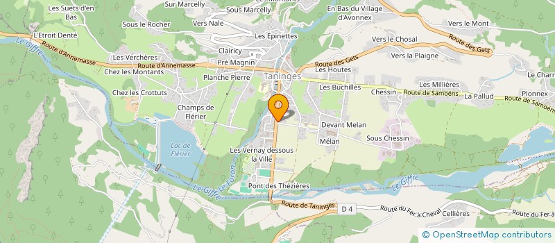 localisation de l'entreprise MADAME NICOLE BRAIZAT  TANINGES