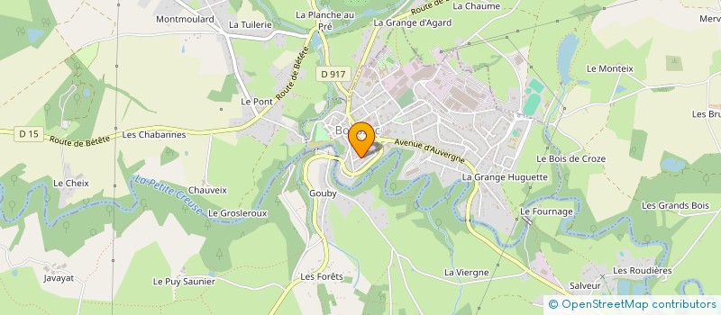 localisation de l'entreprise MADAME NICOLE CHAUMETTE à BOUSSAC