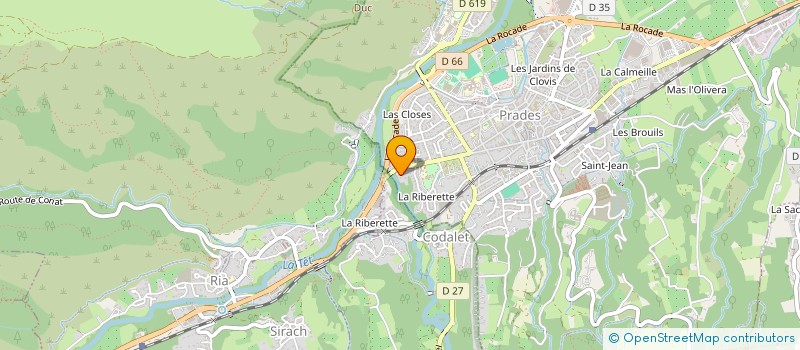 localisation de l'entreprise MADAME NICOLE CHOQUET à PRADES