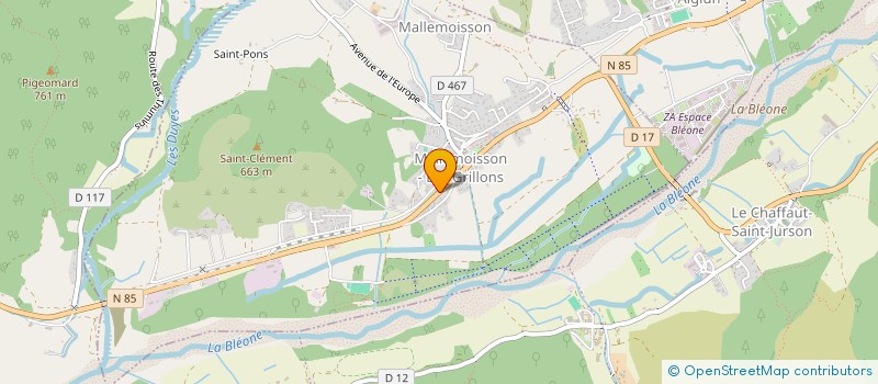 localisation de l'entreprise MADAME NICOLE DARRIOULAT  MALLEMOISSON