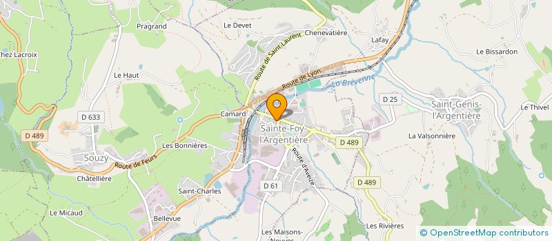 localisation de l'entreprise MADAME NICOLE DUMAS  SAINTE-FOY-L'ARGENTIERE