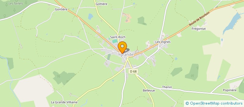 localisation de l'entreprise MADAME NICOLE FORESTIER  YGRANDE