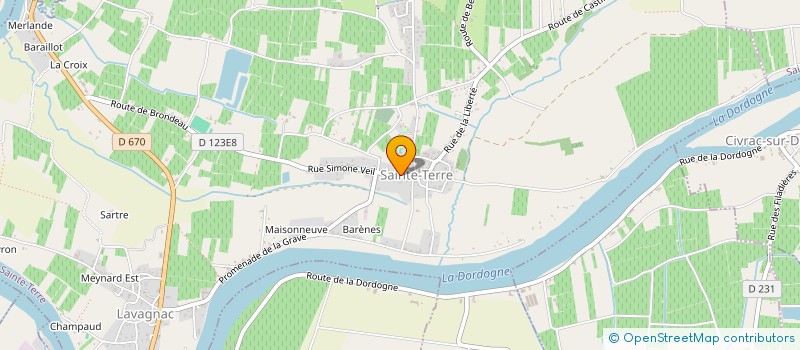 localisation de l'entreprise MADAME NICOLE FURLAN  SAINTE-TERRE