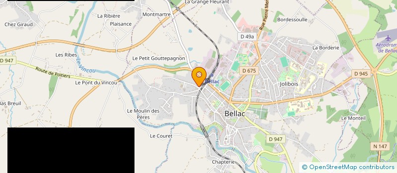 localisation de l'entreprise MADAME NICOLE GENTY  BELLAC