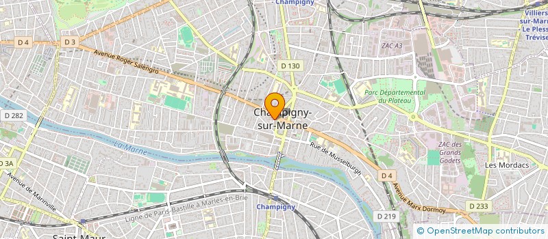 localisation de l'entreprise MADAME NICOLE GILLE  CHAMPIGNY-SUR-MARNE