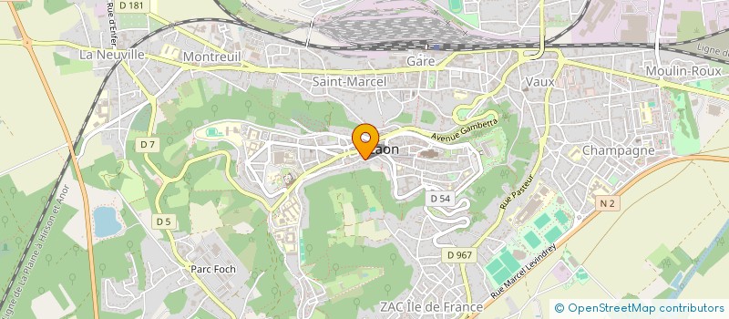 localisation de l'entreprise MADAME NICOLE GODARD à LAON