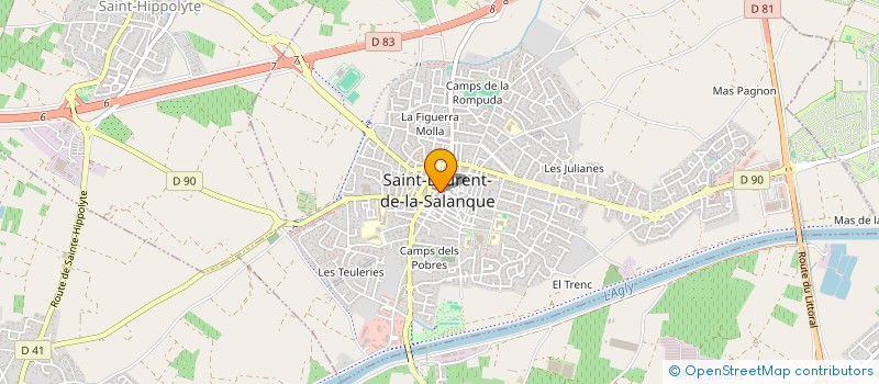 localisation de l'entreprise MADAME NICOLE HAMELIN à ST LAURENT DE LA SALANQUE