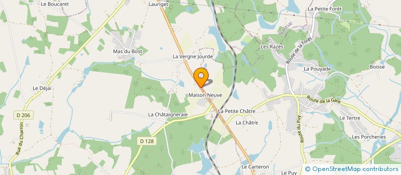 localisation de l'entreprise MADAME NICOLE LAGRANGE à PEYRILHAC