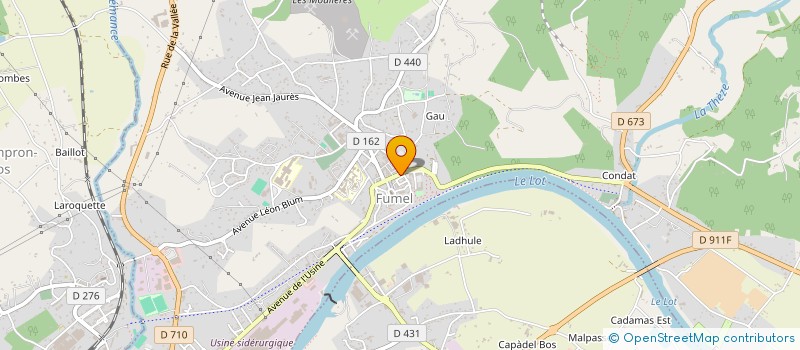 localisation de l'entreprise MADAME NICOLE LAUDIGNON  FUMEL