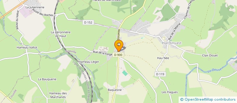 localisation de l'entreprise MADAME NICOLE LE BERGER  HARDINVAST