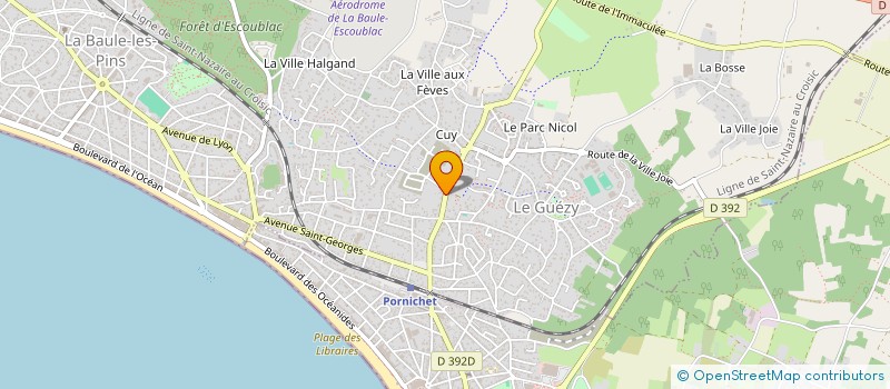 localisation de l'entreprise MADAME NICOLE LESCURE à LA BAULE-ESCOUBLAC