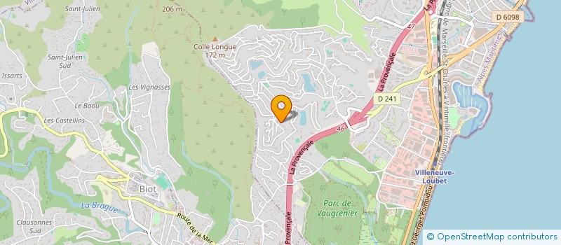 localisation de l'entreprise MADAME NICOLE LEWY  VILLENEUVE-LOUBET