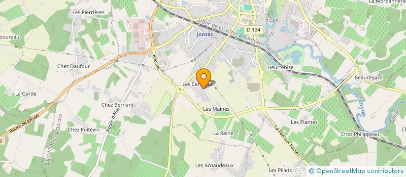 localisation de l'entreprise MADAME NICOLE MARTIN  JONZAC