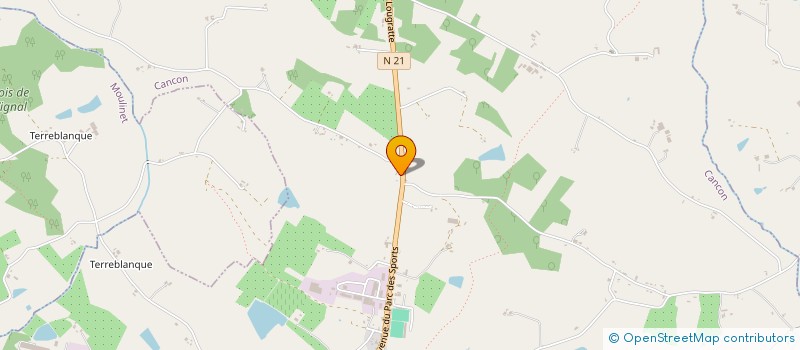 localisation de l'entreprise MADAME NICOLE MARTY DE MARTINOT  CANCON