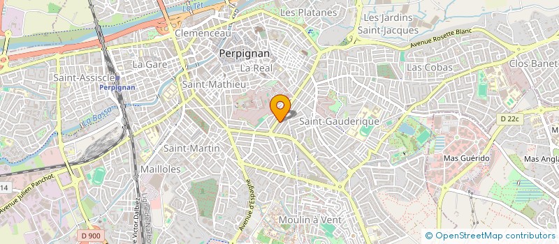 localisation de l'entreprise MADAME NICOLE MAURAT  PERPIGNAN