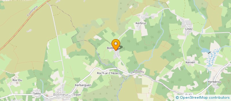 localisation de l'entreprise MADAME NICOLE MENEZ  LA FEUILLEE