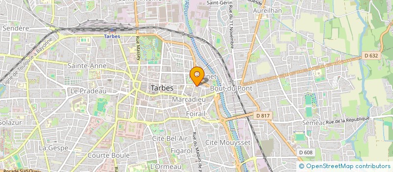 localisation de l'entreprise MADAME NICOLE MORAND DE LA GENEVRAYE  TARBES